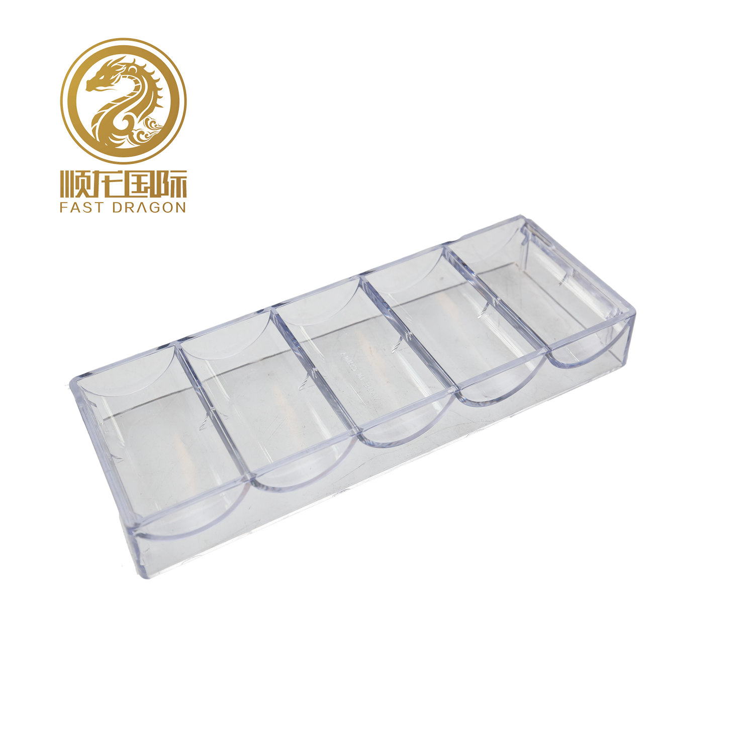 Table Games Transparent Black Chip Racks for Poker Chips