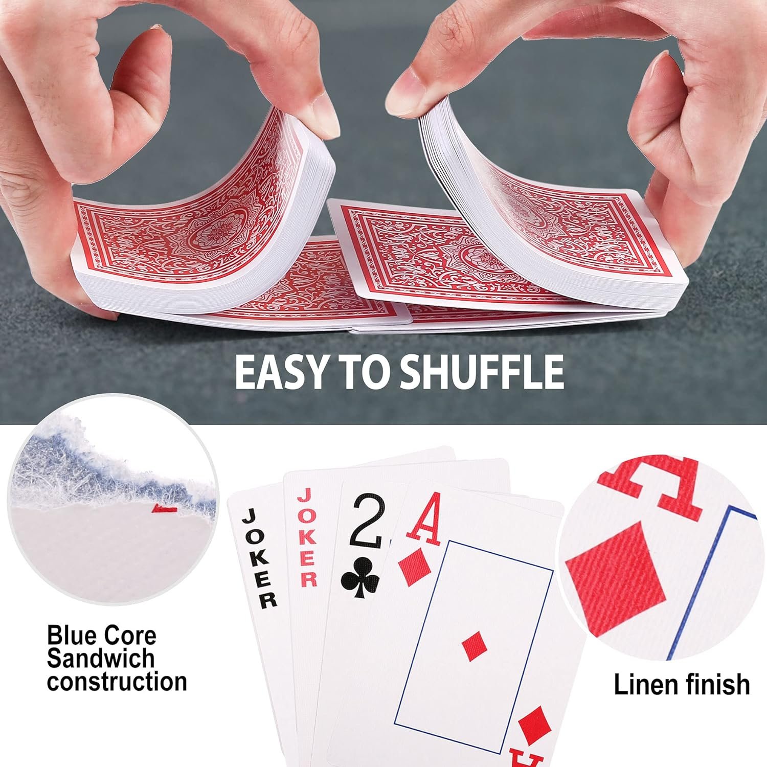 Manufacturer Custom Classical Design Printing Blue Core Playing Card Decks Game Cards Playing Cards Wholesale