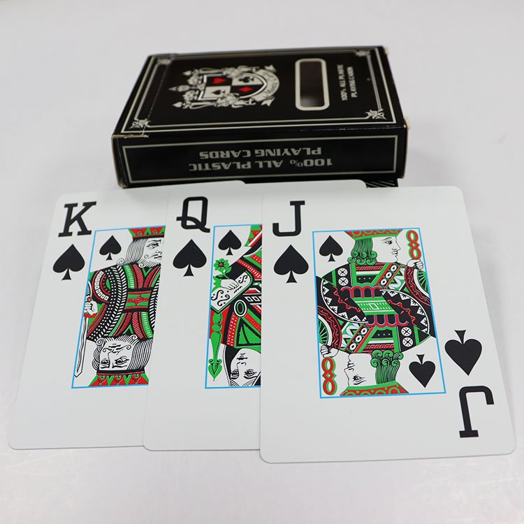 Customized PVC Poker Cards With Gold Foil Technique Offset Printing Compatible Different Backs For Play