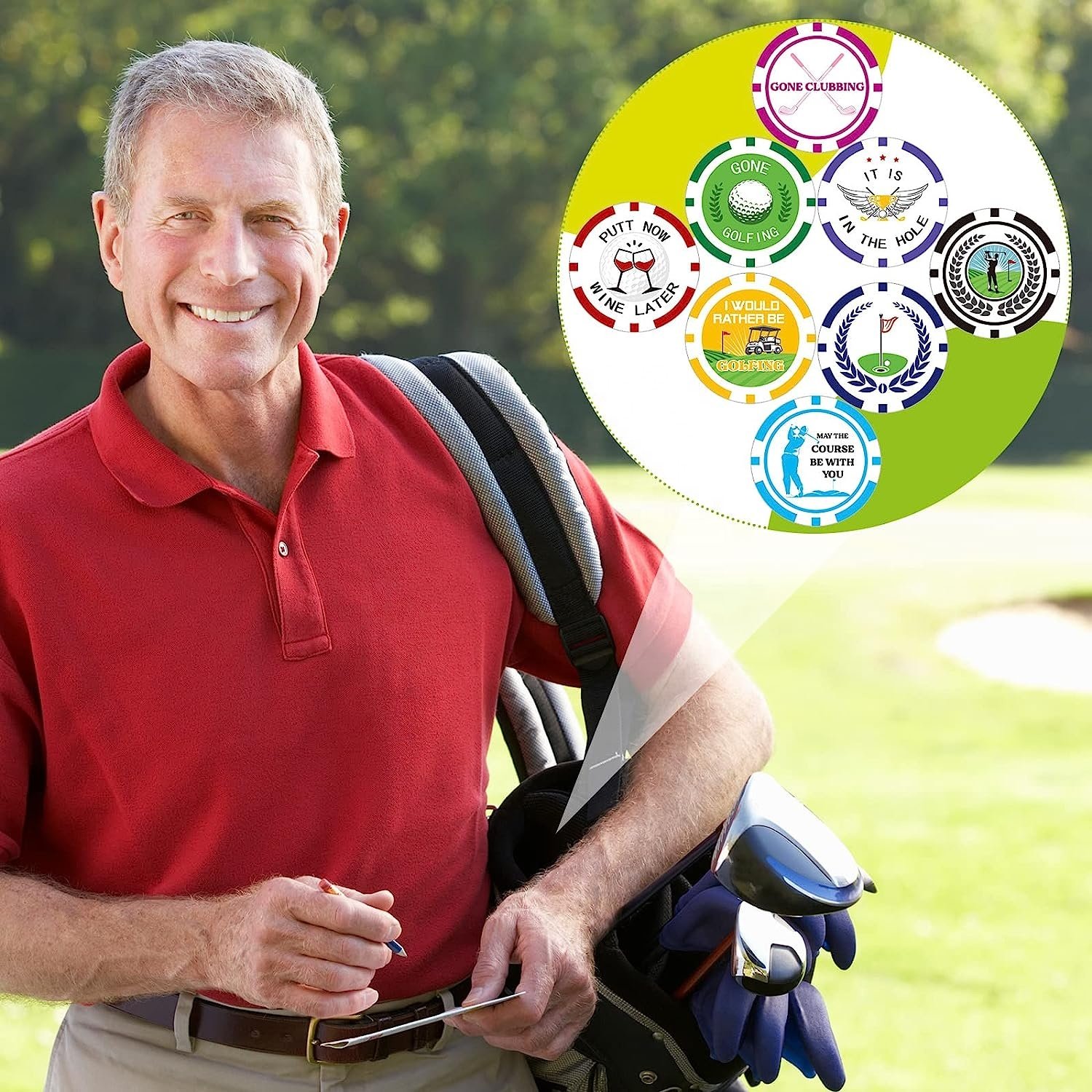 High quality Golf Accessories Custom Plastic Golf Ball Marker Poker Chips Ball Marker