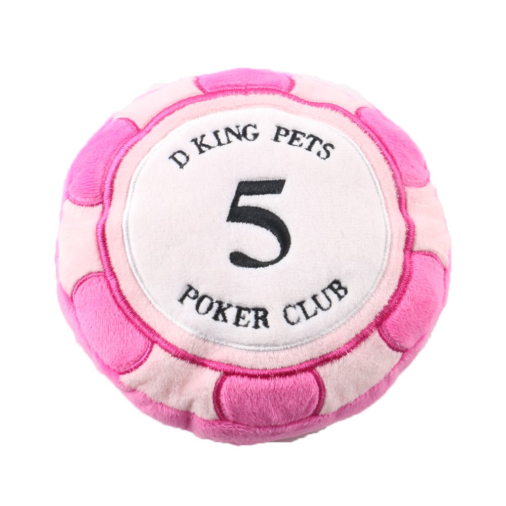 High quality plush pet toys new design poker chips shaped dog chew toys