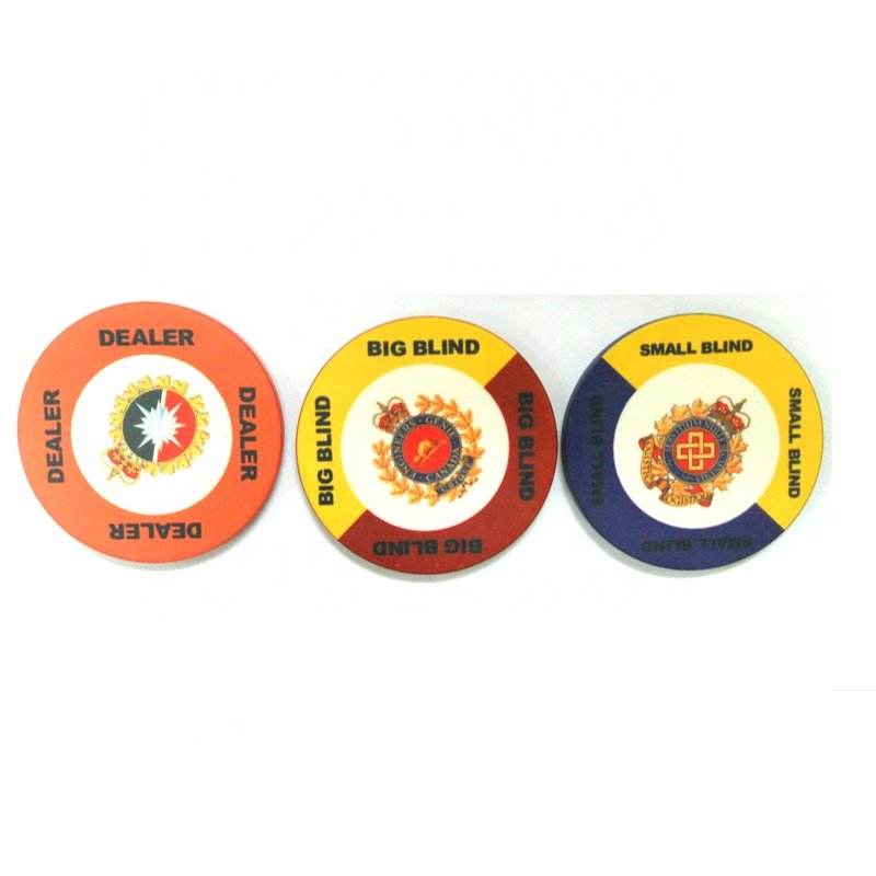 Large oversized ceramic poker chip dealer buttons custom made for you