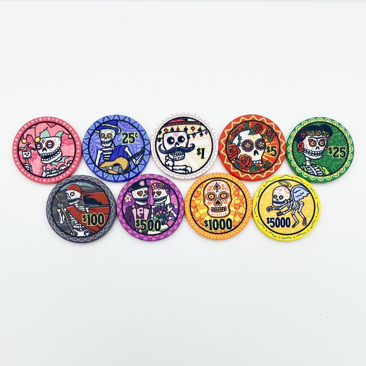 Fully customisable Professional Ceramic Material Poker Chips 10g and 40MM poker chips with customised design colour and logo