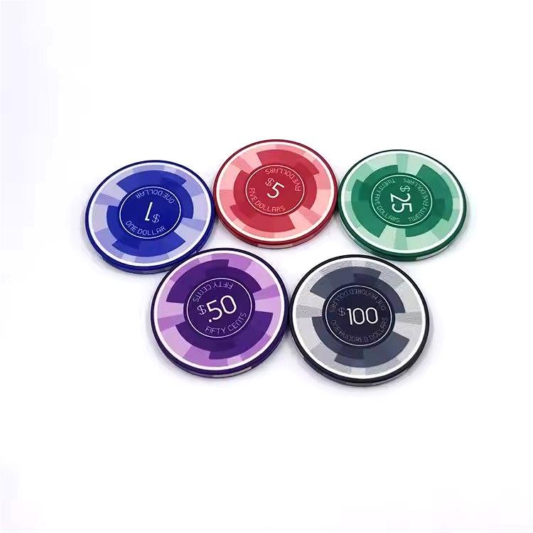 Customizable 39mm Monte Carlo Ceramic Poker Chips High-Quty Keramik Blank for Chess & Poker Games