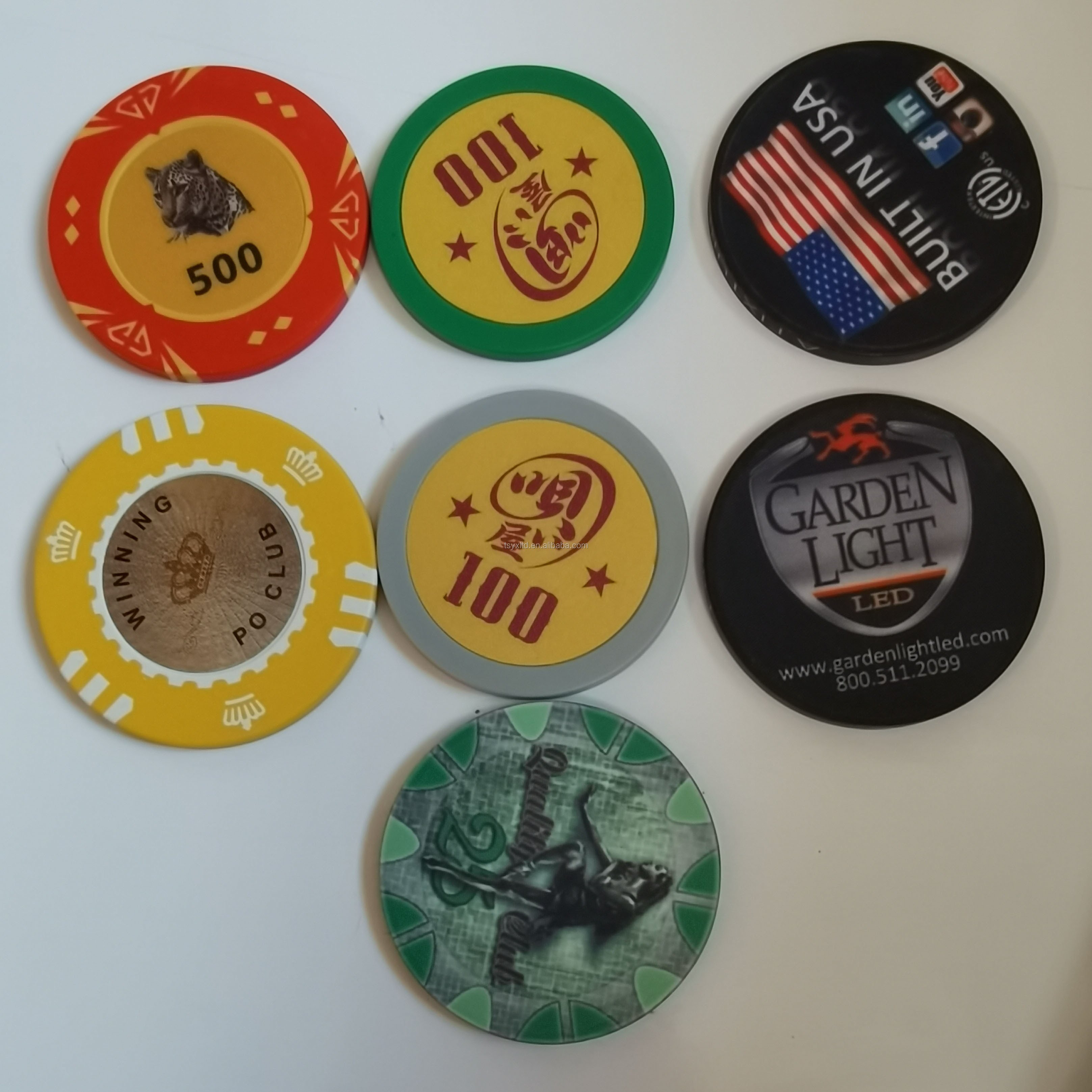 OEM set ceramic poker chip board game chips