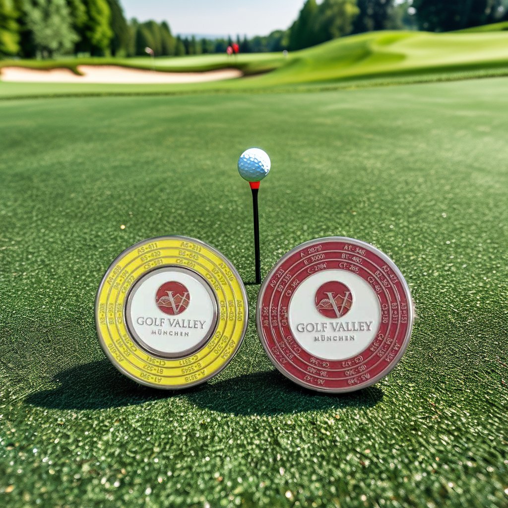 Dongguan Customized Cast Zinc Alloy Metal Enamel Golf Products 40/42/45mm Sundial Yardage Grid Magnetic Poker Chip Ball Marker
