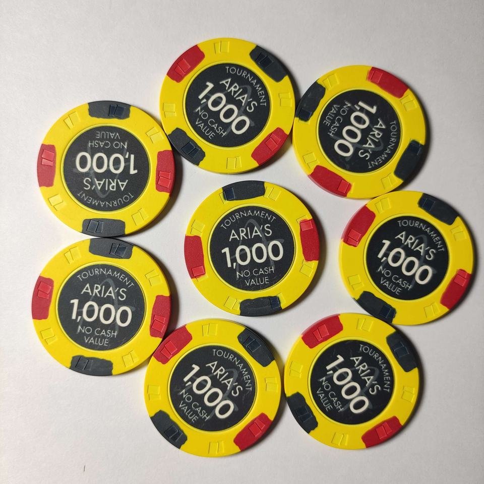 Casino quality clay poker chip with customised colour and logo in lay 14 gm casino chip