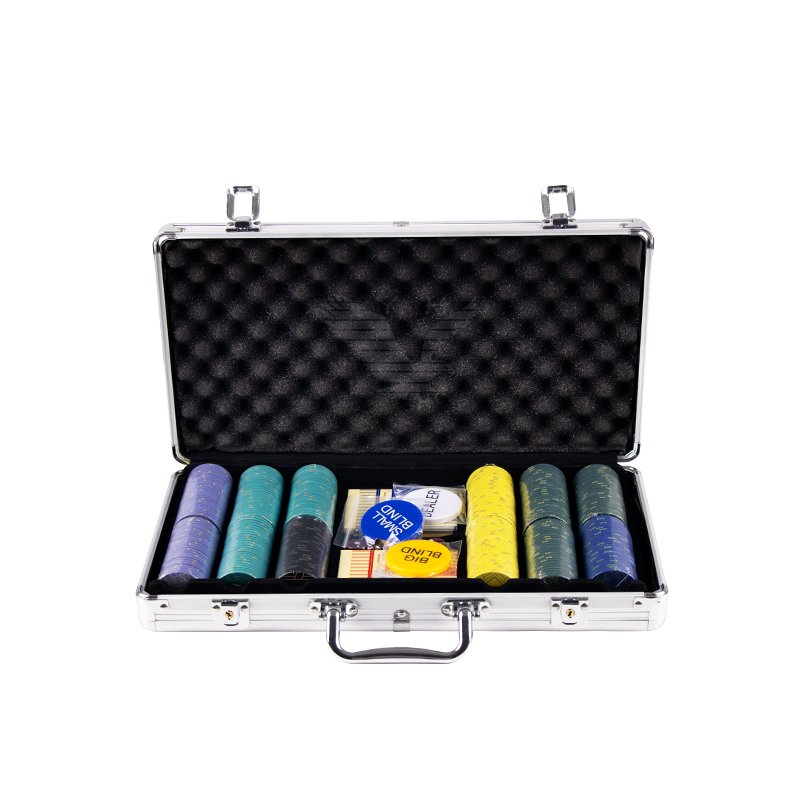 YH June New Discount Good Quality Casino Chip Ceramic Poker Chips Set 300/500pcs in Aluminum Case for Gambling
