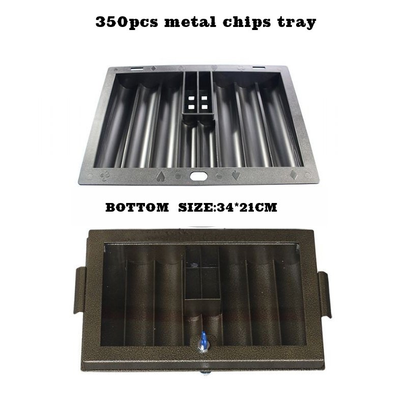 Black Plastic Material 350PCS and 500pc chips Capacity Chip Tray holder