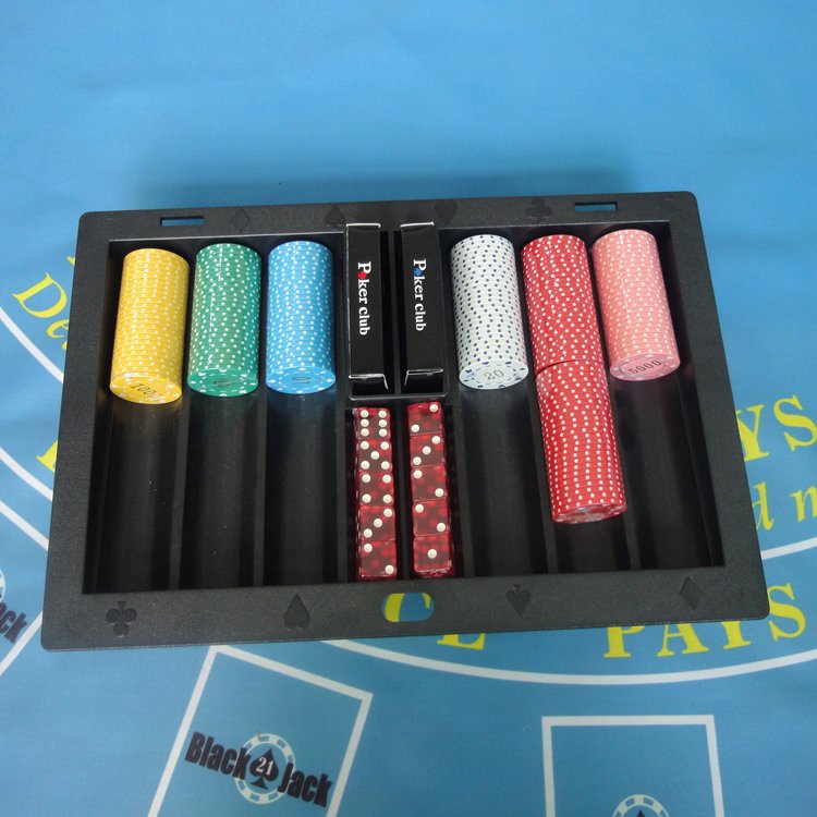 Black Plastic Material 350PCS and 500pc chips Capacity Chip Tray holder