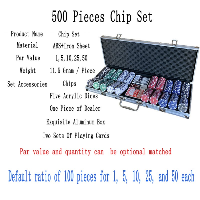 Yexi Casino Poker Chip Set Box with Playing Cards Dice 11.5g Casino Striped ABS Poker Chips Club Poker Chip for Table Game