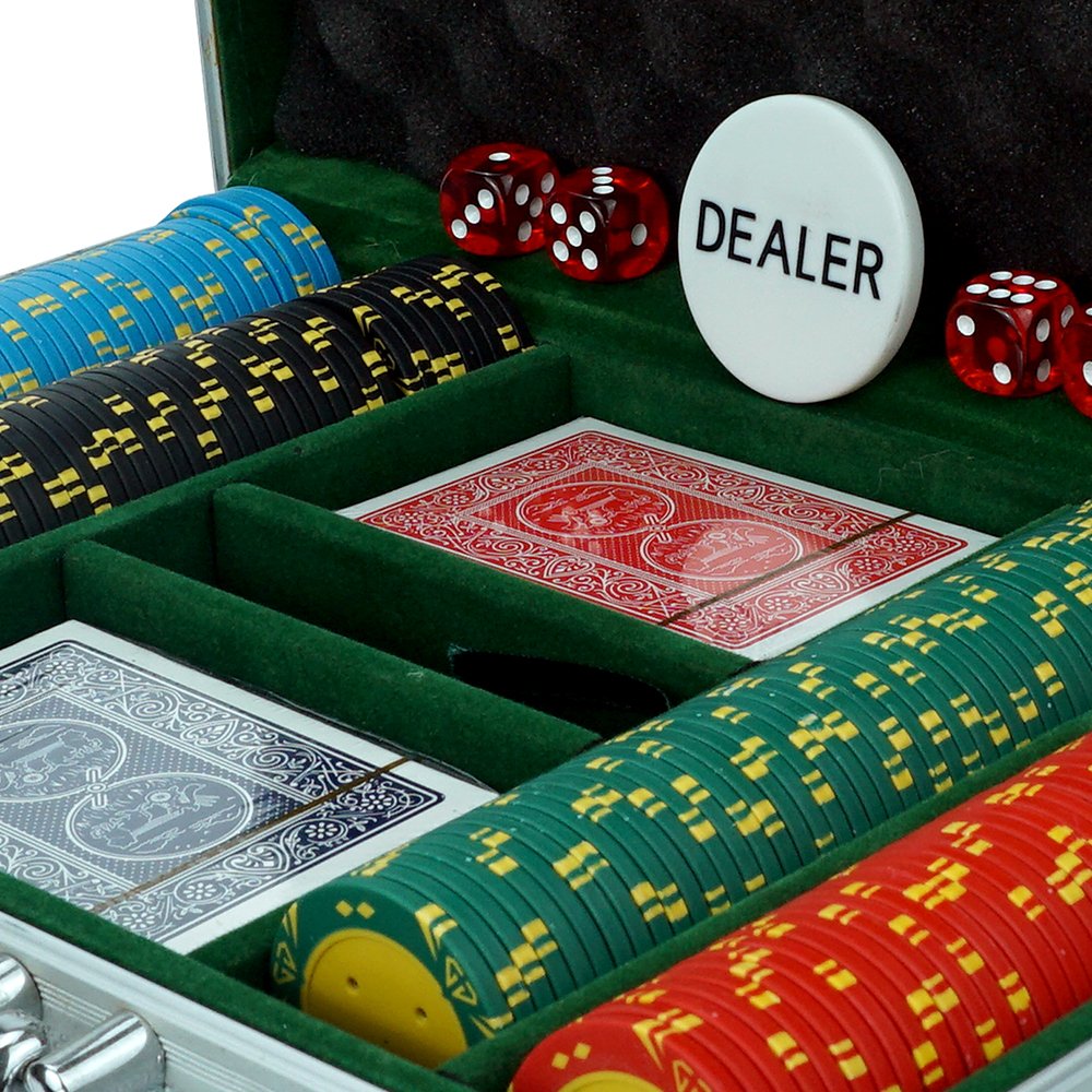 Professional 200 Pcs Poker Chips Set Sliver Aluminum Case Clay Poker Chips Set For Gambling Casino Entertainment game