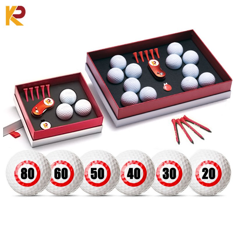 Custom Logo White Black Box Golf Gift Ball Marker Hat Clips Repair Divot Tool Golf Theme Gifts