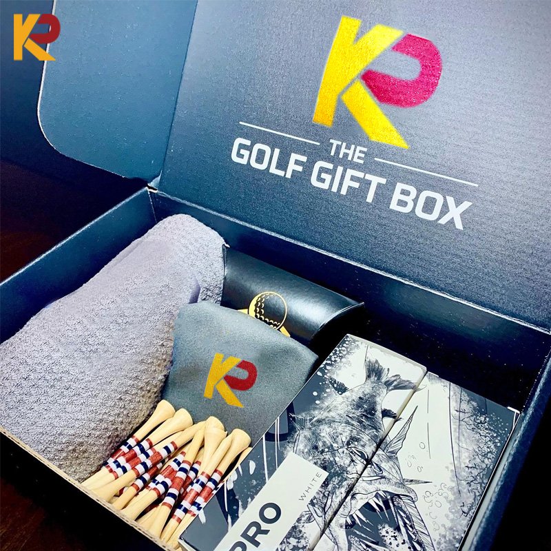Custom Logo White Black Box Golf Gift Ball Marker Hat Clips Repair Divot Tool Golf Theme Gifts