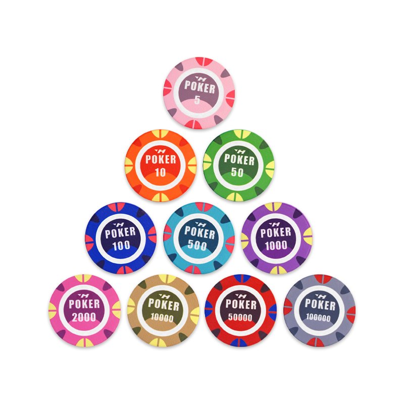 YH Custom 39mm 10g Casino Customized Ceramics Poker Chips for Poker Room