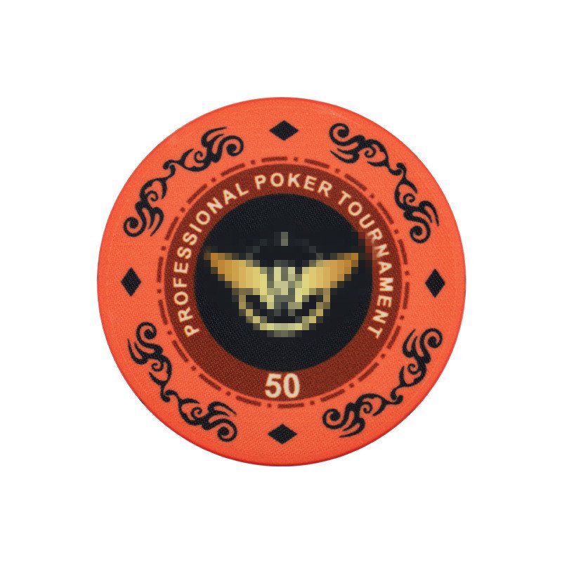 High Quality Custom Logo Ceramic Casino Poker Chips 39mm 43mm Multi-Color Lightweight at 10g Made from Durable ABS Plastic