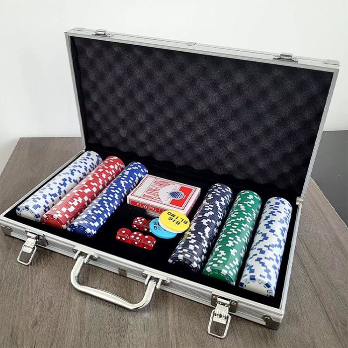 Best Quality Abs Dice Poker Chip Set 300pcs Poker Chip Set Chip Set With Aluminum Box