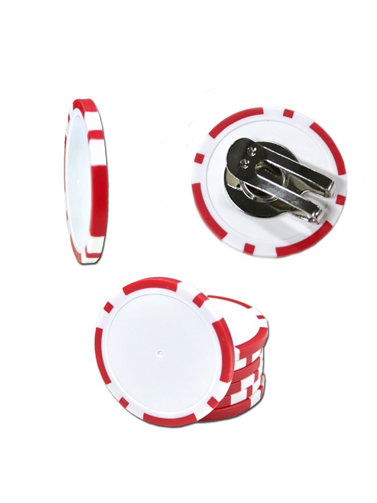 Custom Golf Ball Marker Golf Cap Clip Markers Blank ABS Poker Chip Golf Ball Markers