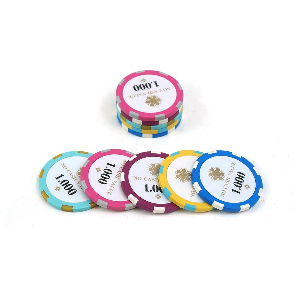 Flower Patterned High Frequency Hertz RFID Electronic Chip Casino Trackable Poker Game Chip