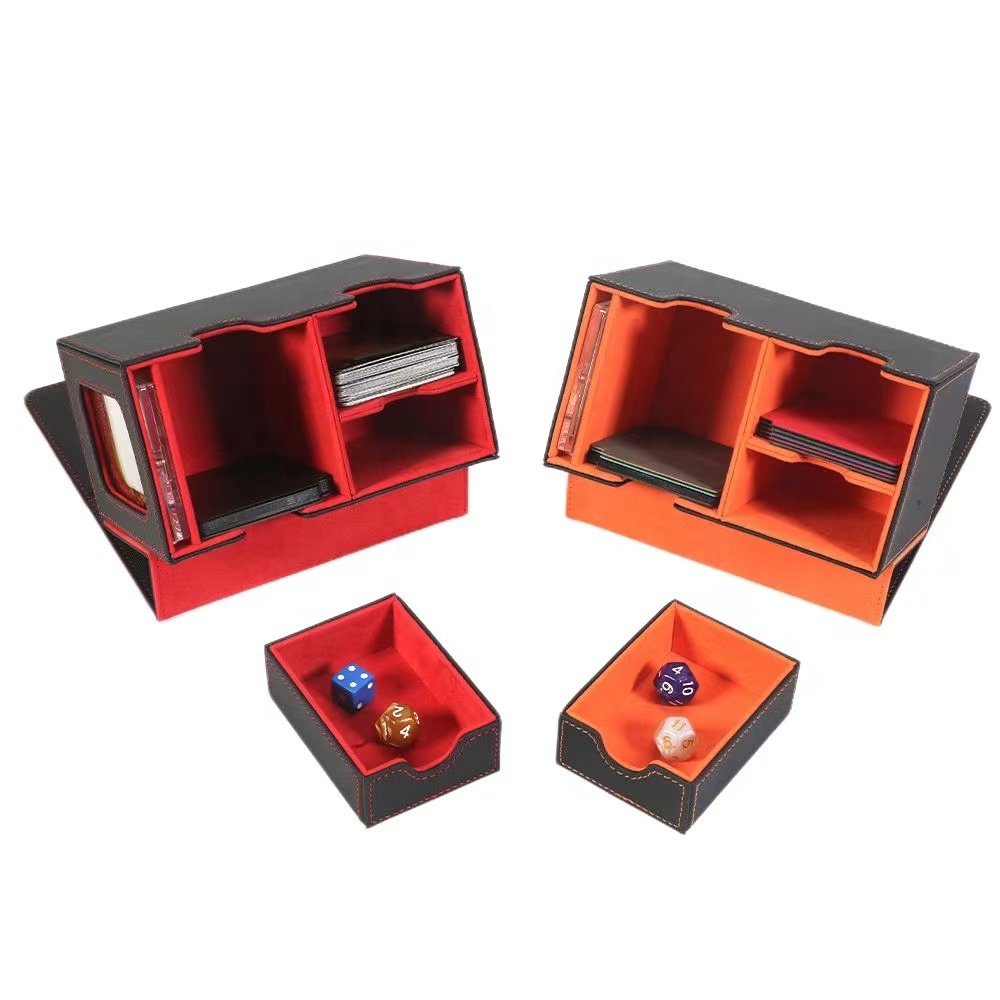 High Quality 160 + 3 "1Pu leather Mtg Game Storage Box Yu-Gi-Oh box Tcg Magic Party Custom Aard Game Deck window box