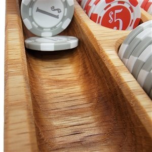 Wooden Poker Chip Tray