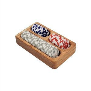 Wooden Poker Chip Tray