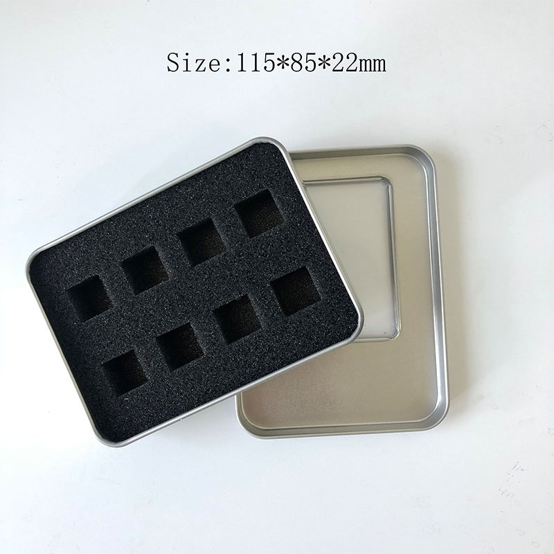 Poker Card Tobacco In Stock Open Window Metal Tin Boxes With Sponge Tray Storage Box,Vintage Metal Case For USB Drive