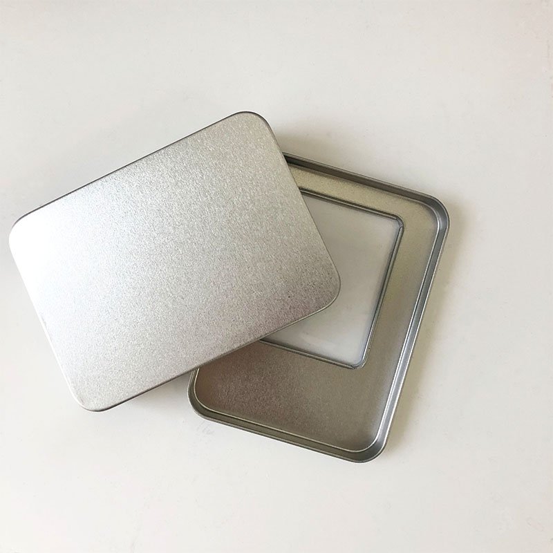 Poker Card Tobacco In Stock Open Window Metal Tin Boxes With Sponge Tray Storage Box,Vintage Metal Case For USB Drive
