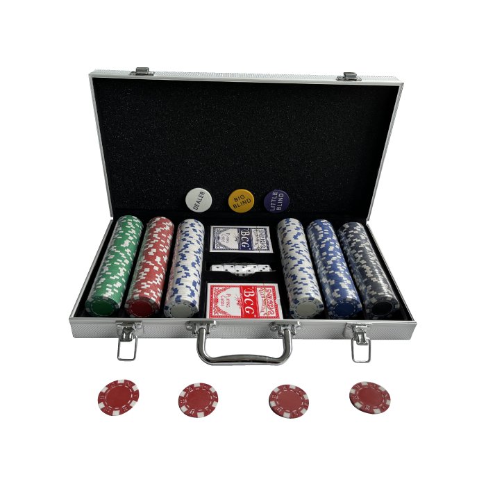 Special Design Aluminum Poker Chip Case 300-Chip Game Box Set for Poker Sets