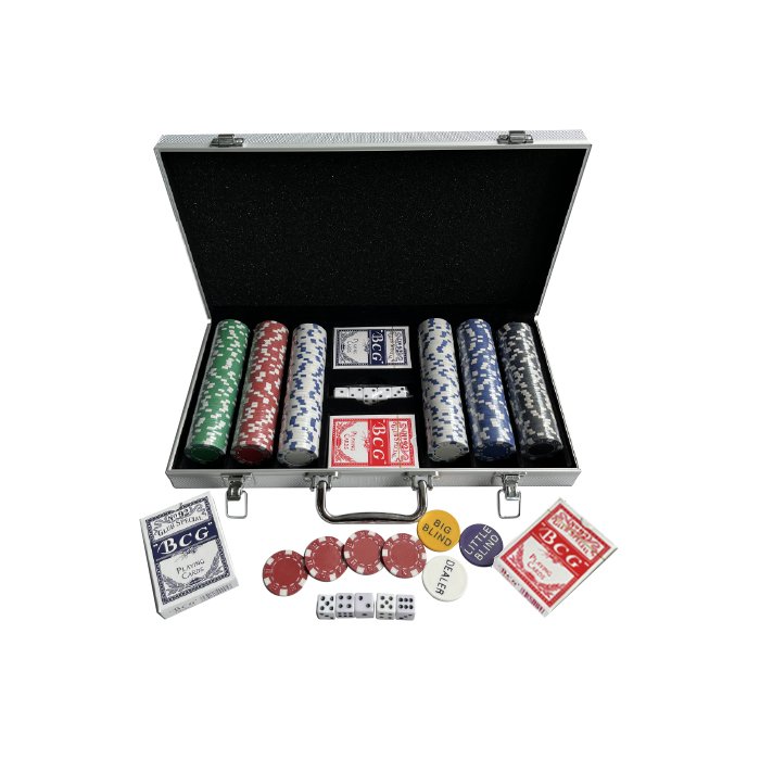 Special Design Aluminum Poker Chip Case 300-Chip Game Box Set for Poker Sets