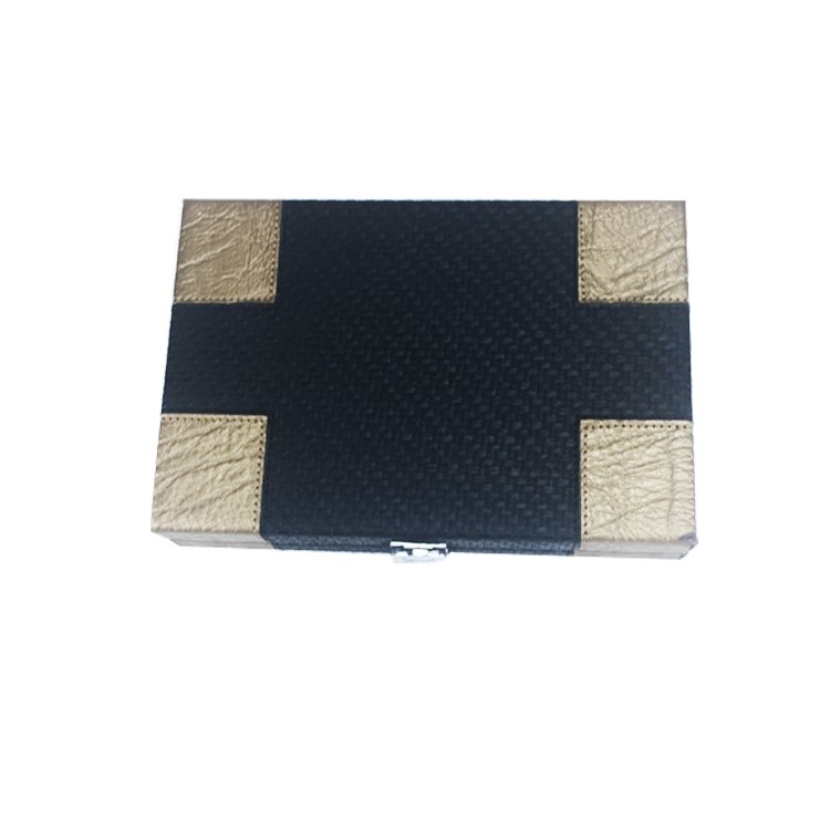 Customs Color Dominoes Game Set with PU Leather Box Packaging