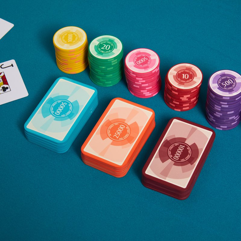 Customize Ceramic Square Poker Chips Round Shape 10g Weight with 39mm, 12g Weight with 43mm
