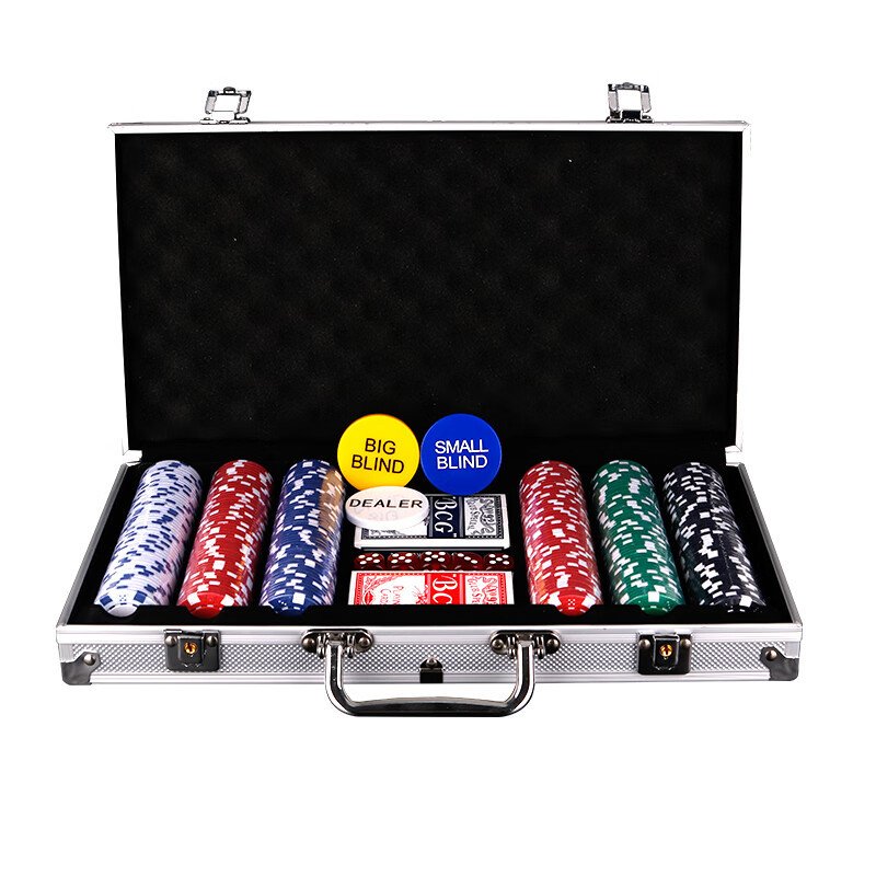 Hot Selling 300PCS/set Rounded Poker Chips Set 10g Ceramic and Clay with Metal Box for Casino Use-MOQ 500PCS