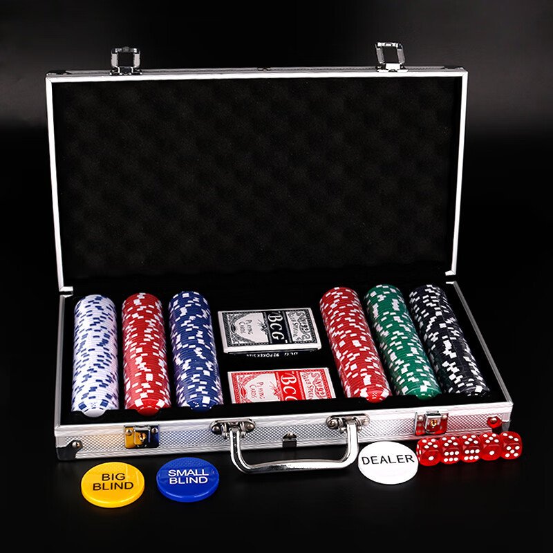 Hot Selling 300PCS/set Rounded Poker Chips Set 10g Ceramic and Clay with Metal Box for Casino Use-MOQ 500PCS