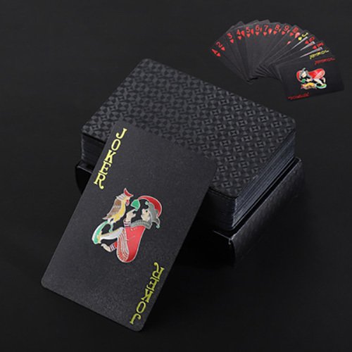 24K Gold Playing Cards Plastic Poker Game Deck Foil Pokers Pack Magic Cards Waterproof Card Gift Collection Gambling Board Game