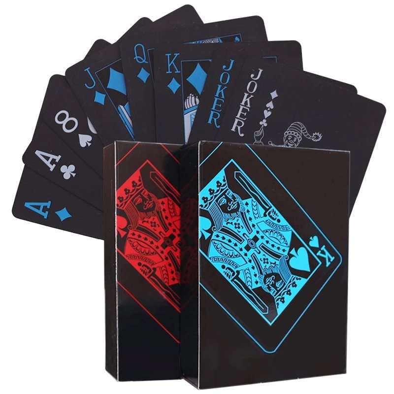 24K Gold Playing Cards Plastic Poker Game Deck Foil Pokers Pack Magic Cards Waterproof Card Gift Collection Gambling Board Game