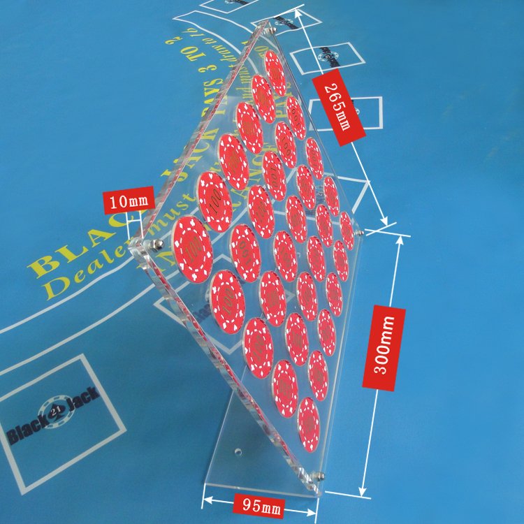 acrylic poker chips display stand