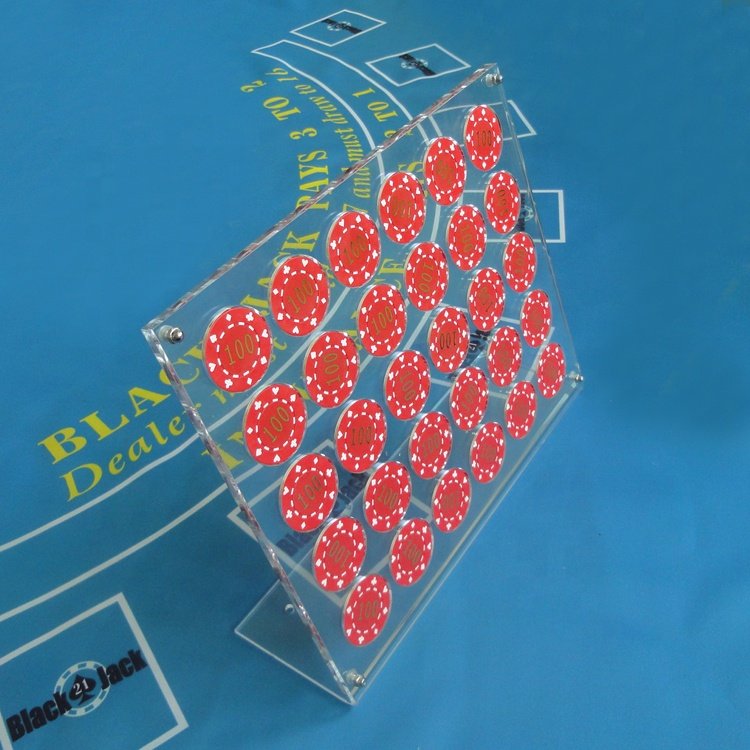 acrylic poker chips display stand