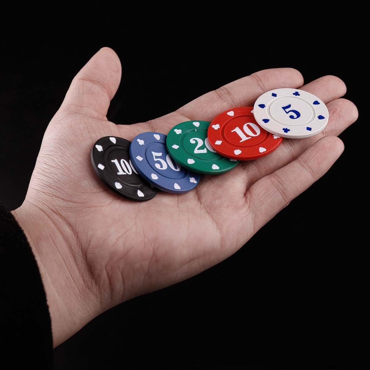 Fancy Plastic Poker Chips Custom Logo Printed Colorful Chips For Tabletop Game, Cheap PP/ High Quality ABS Material
