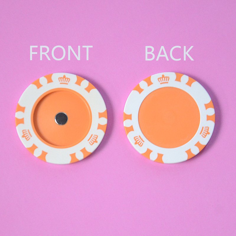 Ball Marker Golf Custom Logo ABS Removable Magnet Poker Chip Set