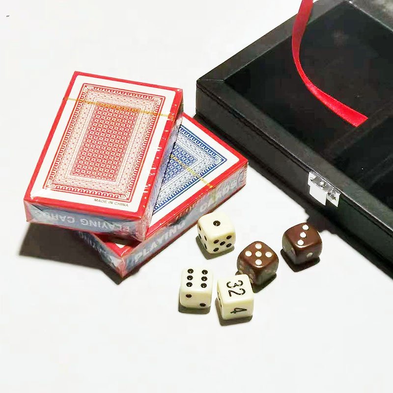 Deluxe leather poker chip set with custom leatherette case luxury leather poker set
