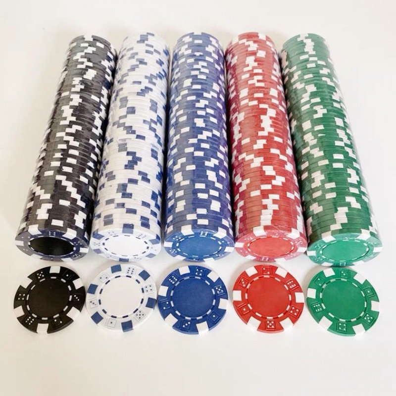 Factory customized ABS 11.5g poker chips casino coin texas Hold 'em chip credit Game coin Small six dice chip