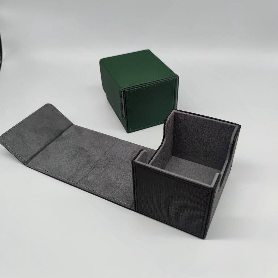 Deck Box for Trading Cards, , Leather Magnetic Card Storage Box Fits for TCG CCG MTG Deck Box Holds 100 Single Sleeved Cards