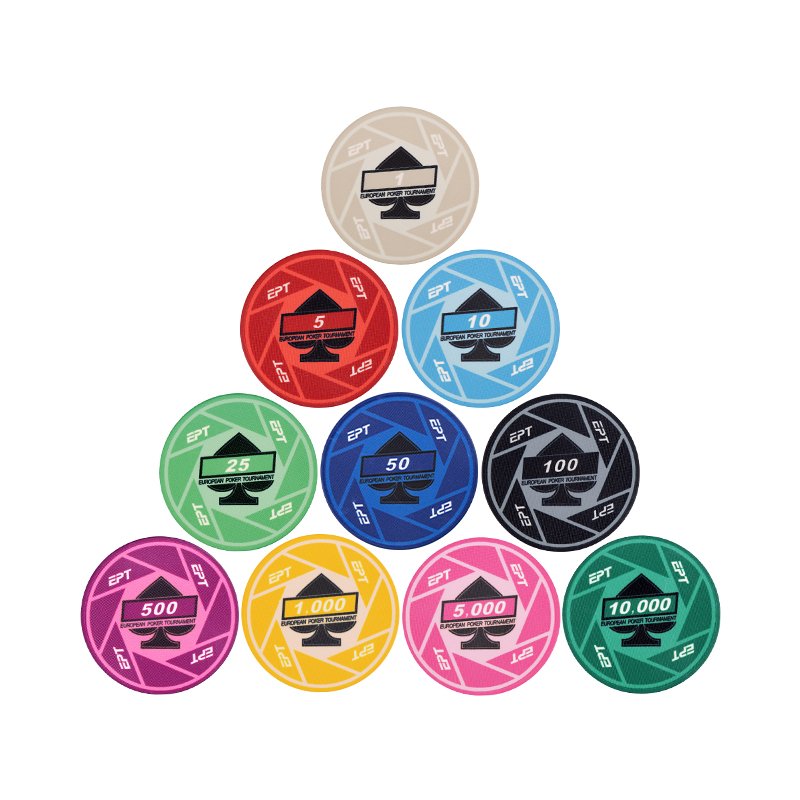YH 10g Casino Chip EPT Professional Poker Chips 500pcs/Set Ceramic Chips Set With Case