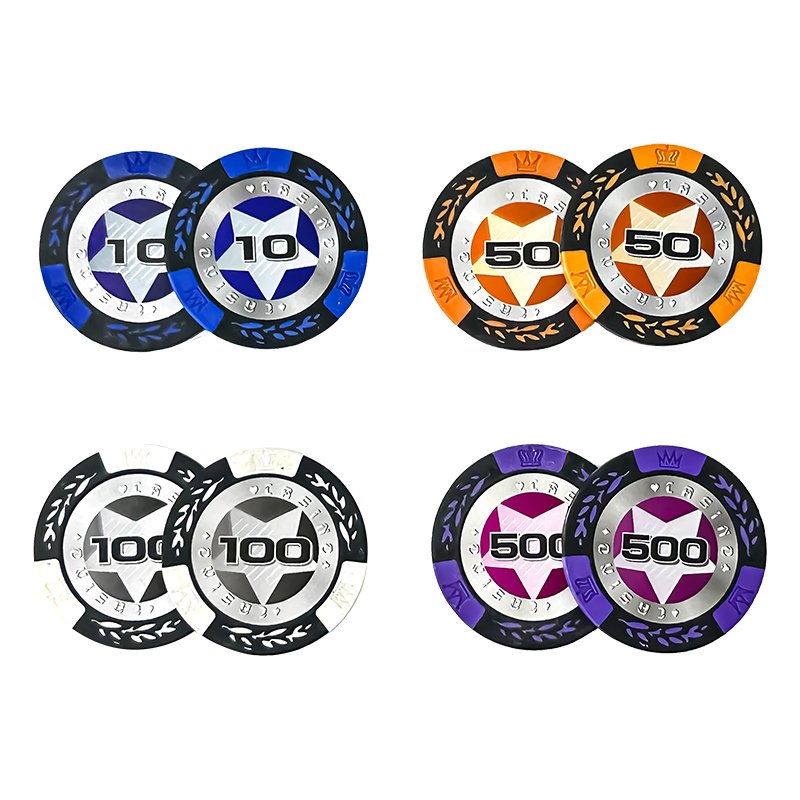 39mm 43mm 50mm 55mm Custom UV Poker Chips Chips Octagonal 45*3.3mm Print Gambling Case Clay ABS Custom Casino Ceramic Poker Chip