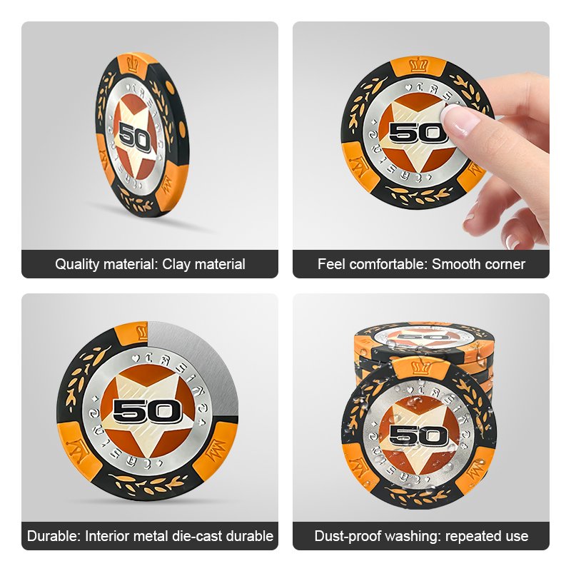 39mm 43mm 50mm 55mm Custom UV Poker Chips Chips Octagonal 45*3.3mm Print Gambling Case Clay ABS Custom Casino Ceramic Poker Chip