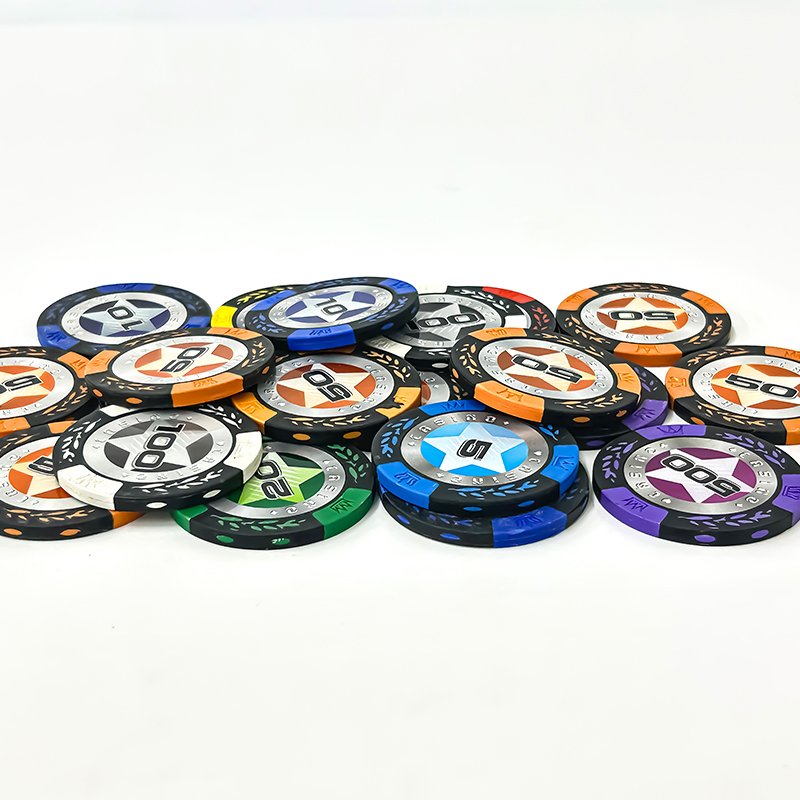 39mm 43mm 50mm 55mm Custom UV Poker Chips Chips Octagonal 45*3.3mm Print Gambling Case Clay ABS Custom Casino Ceramic Poker Chip