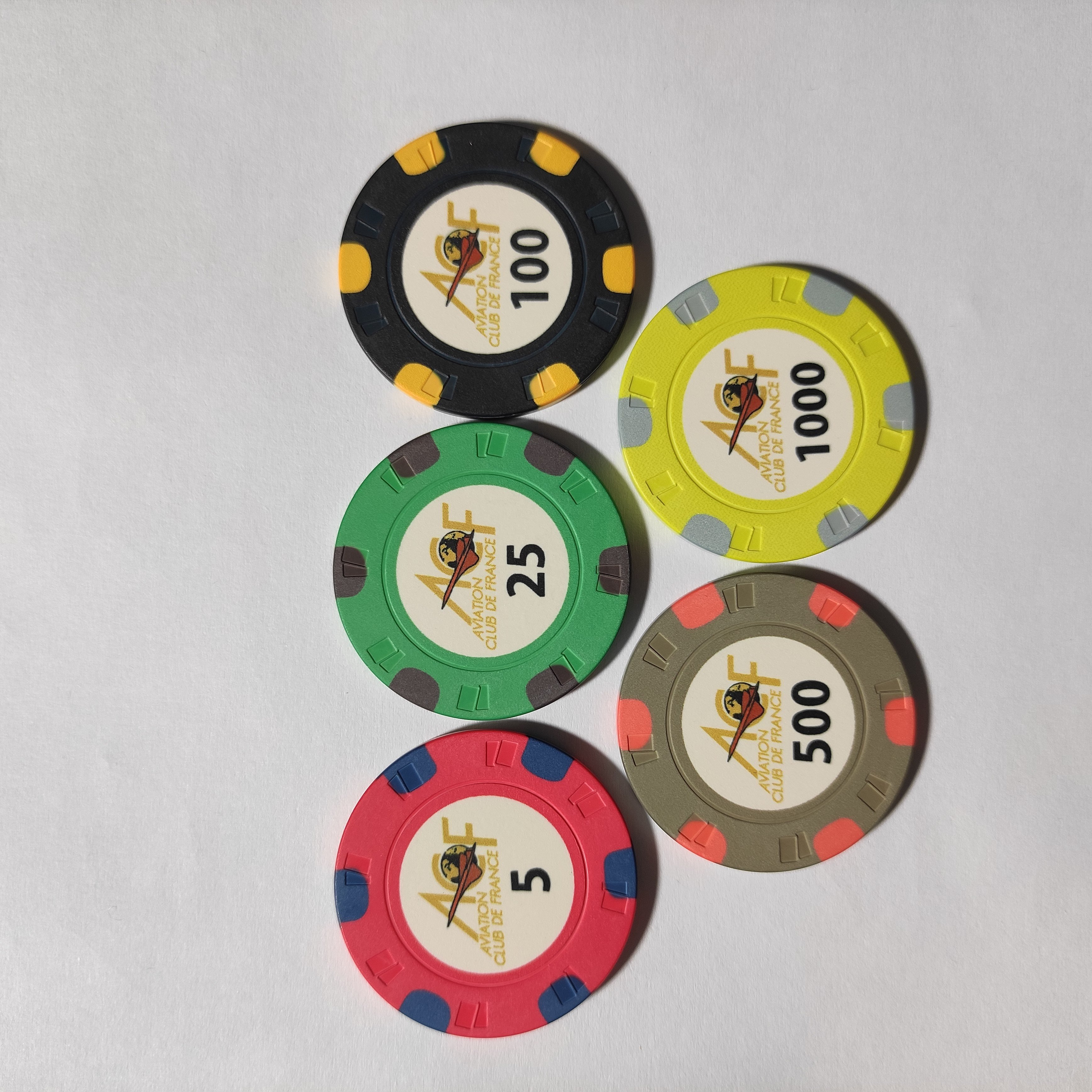 Cards mould Ceramic Poker Chips custom made your design and chips color