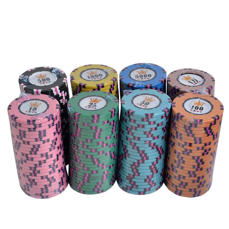 43x3.3mm Upscale 16.5g Texas Hold'em Clay Poker Chips Casino Entertainment Set with Iron Poker Chips