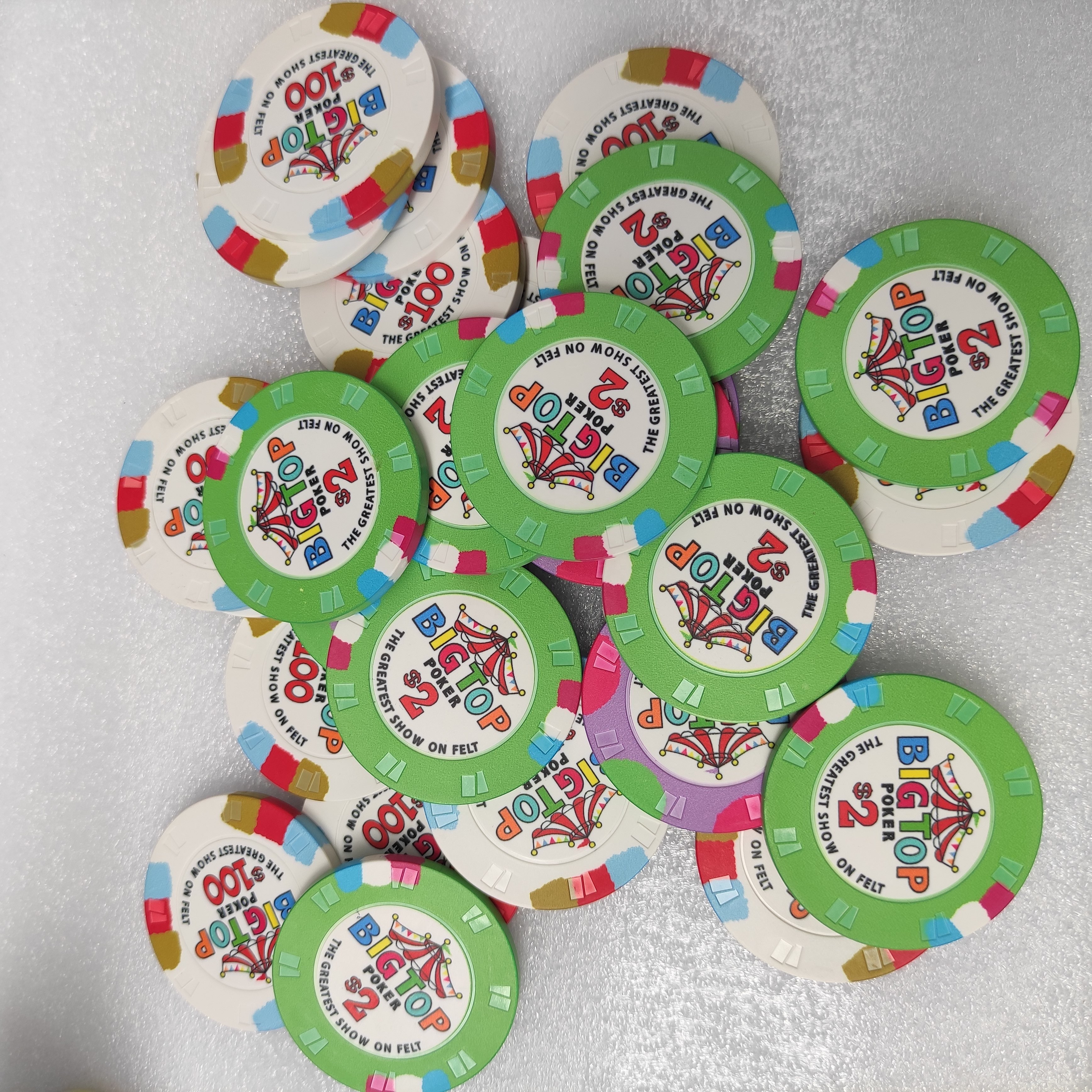 43mm Sublimation Blanks Custom Plastic Poker Chips